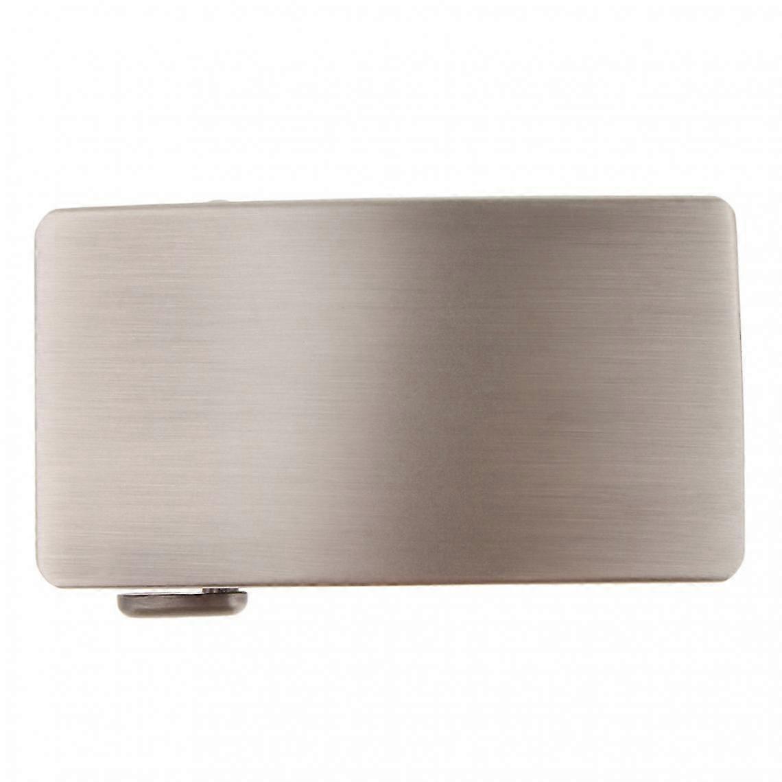 Mens Buckle Solid Leather Automatic Ratchet Belt Buckle Width 3.6cm Gray