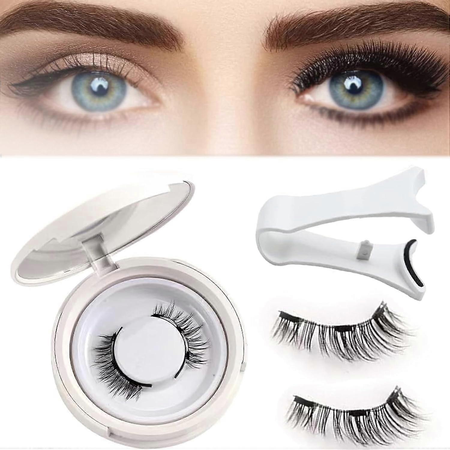 Icerostma Magnetic Eyelashes Kit with Applicator, Reusable Magnetic Lashes Compatible with Giani, No Glue or Liner Needed