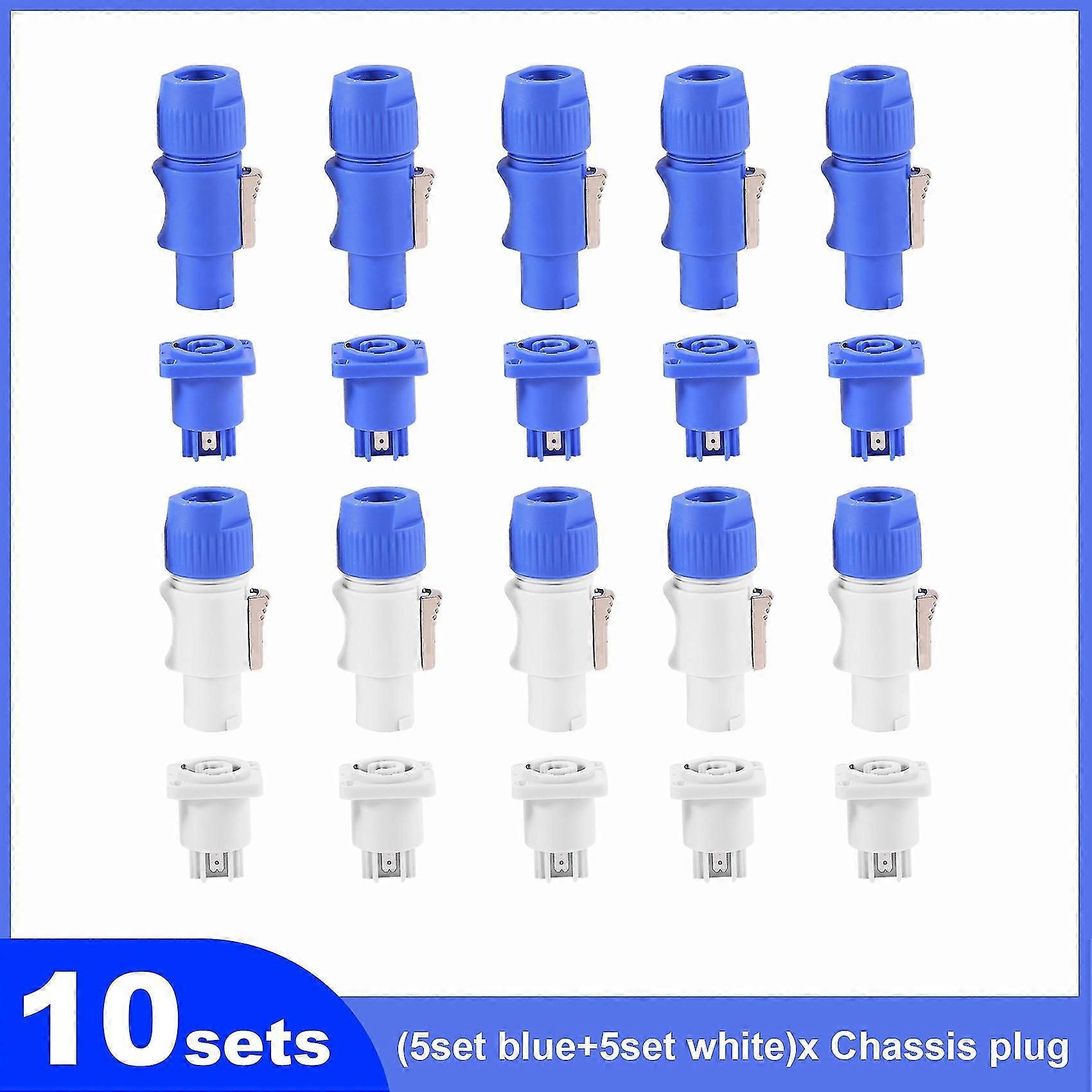 10 Set Powercon Typ A Nac3fca +nac3mpa-1 Chassis Plug Panel Adapter