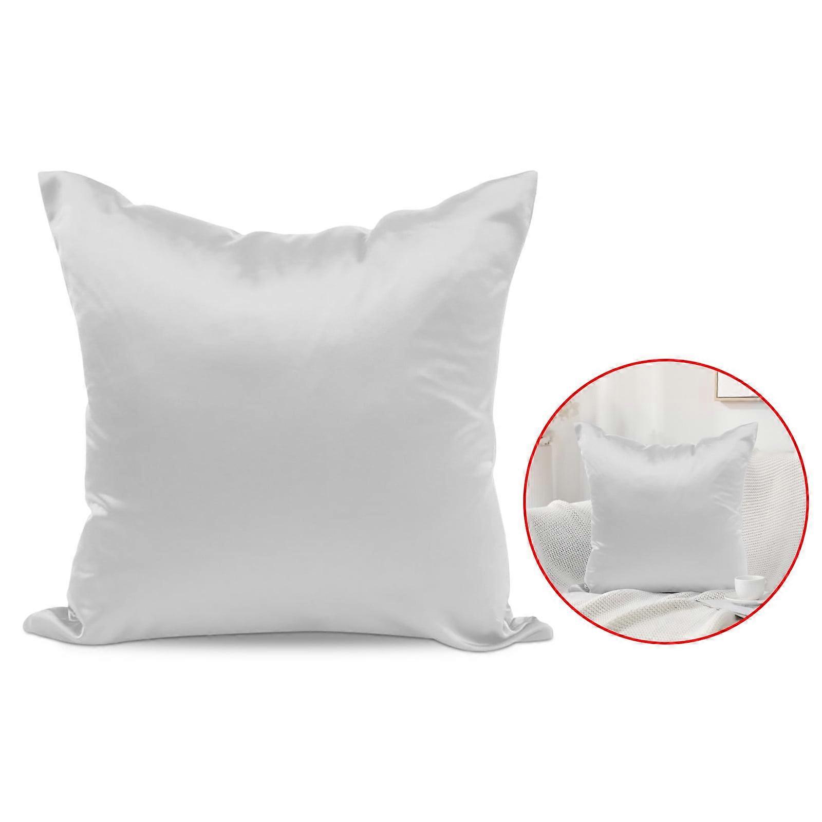 Federra Ice Silk Pillowcase Sofa Pillow Summer Cooling Back Cushion Solid Color Pillow