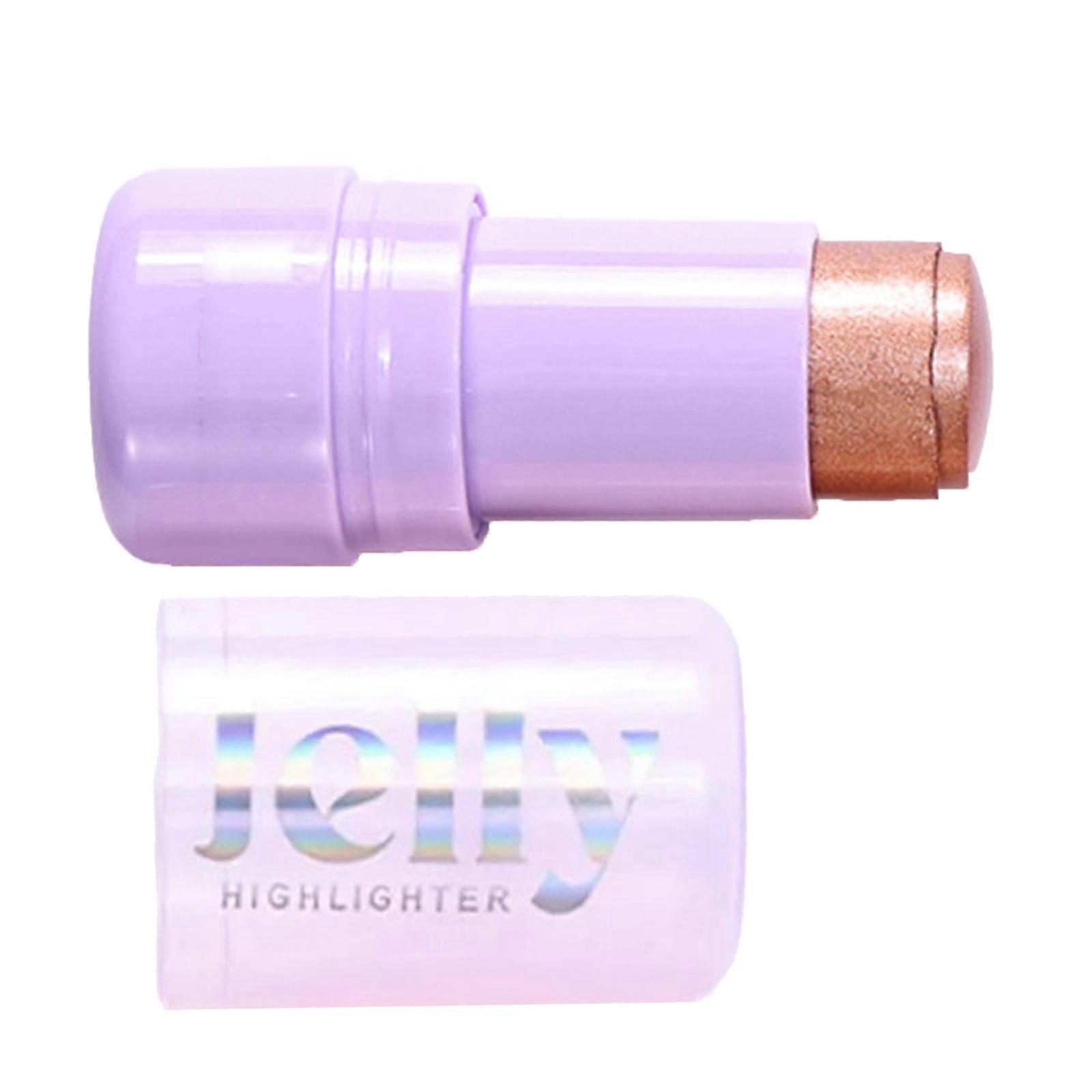 Long Lasting Jelly Highlighter Blush Stick For Eye Cheeks Hydrating Formula Twist Design NoFallout Easy To Blend Multicolor