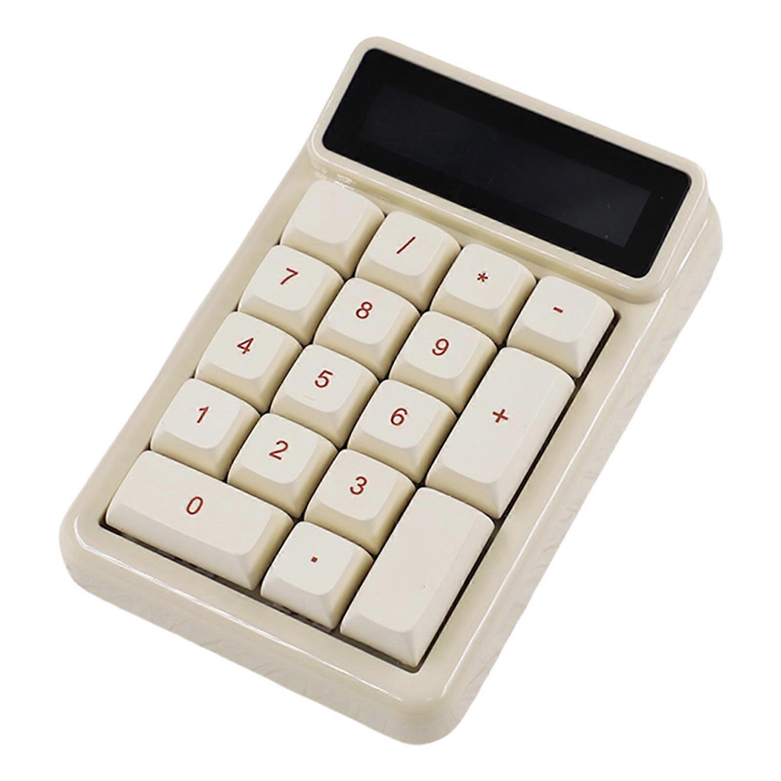 KM17 Mechanical Numeric Keypad 17Keys Numpad Keyboard Calculator Efficient Data Entry, Hot Swappable for Computers  Earthy yellow