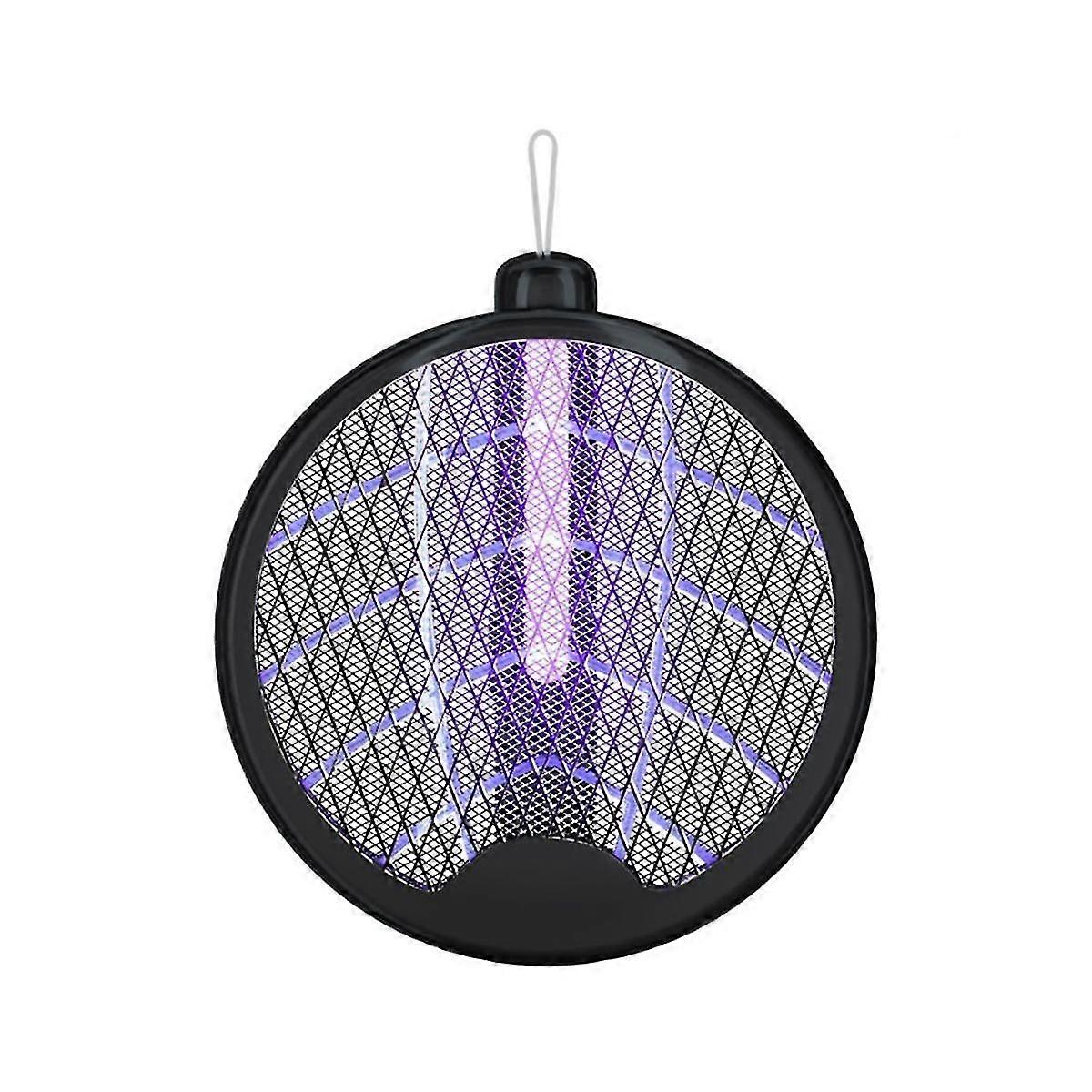 3000V Electric Mosquito Swatter with Lamp USB Rechargeable Foldable Bug Zapper Summer Fly Swatter/H