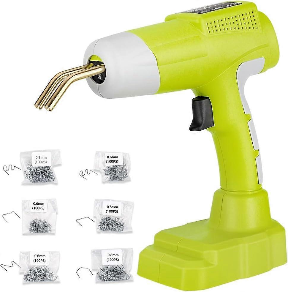 Choerinton Plastic Welder Gun Fro Ryobi 18V Battery 80W Welding Gun with LED Iight 600PCs Hot Staples for DIY Car Bumper Repair Plastic Repair