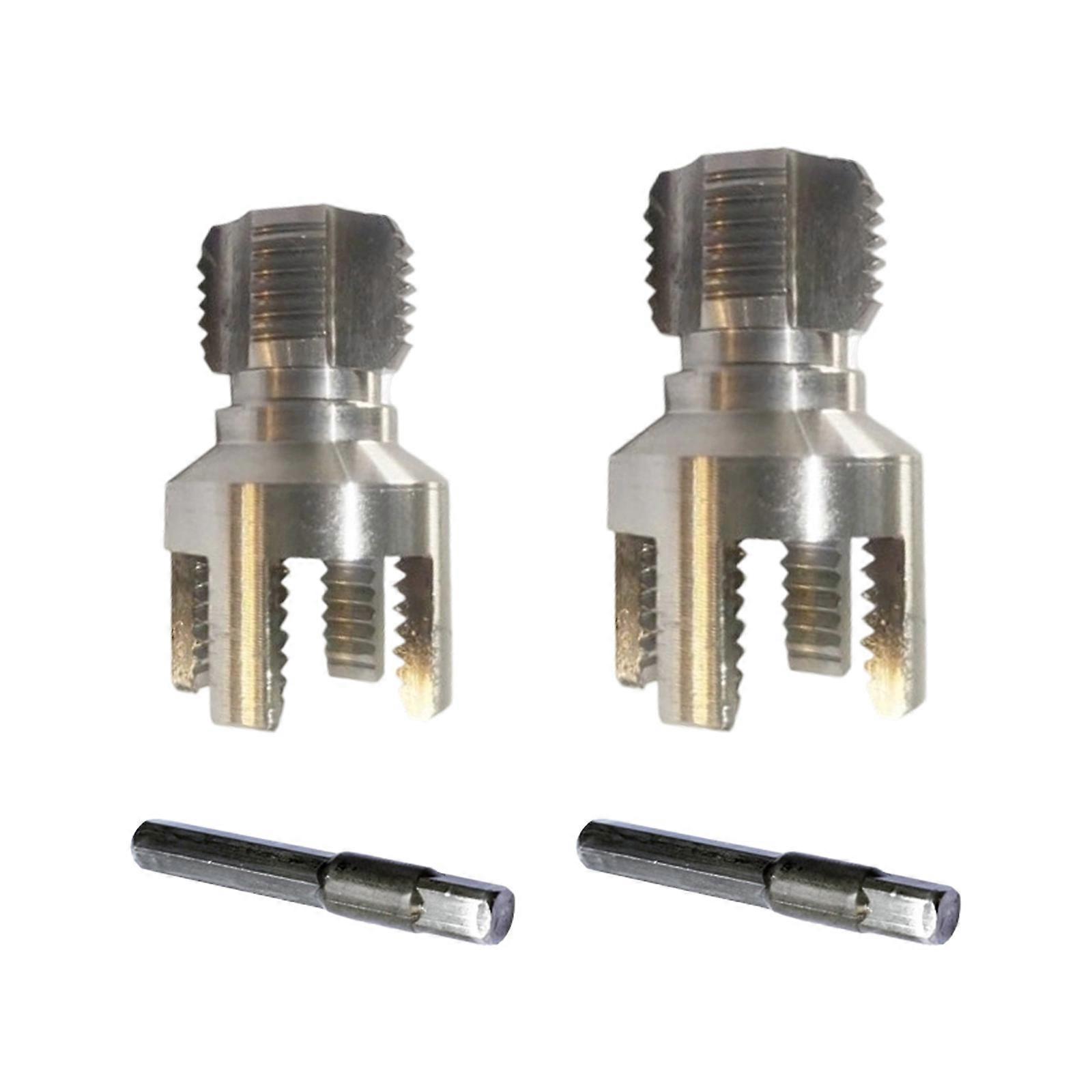 Set of 2 Multifunctional Pipes Threading Kit Suitable for Power Drills For 1/2" 3/4" Pipes Carbon Steel Threading Tool Multicolor