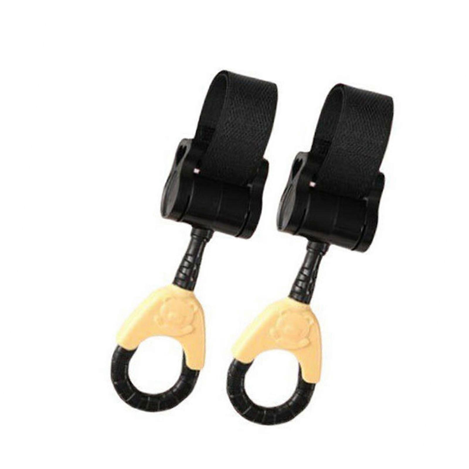 Plastic Strollers hook  with Multifunction  Styles Convenient Round hook  Strollers Accessories Plastic Hook for Everyday Use  Yellow