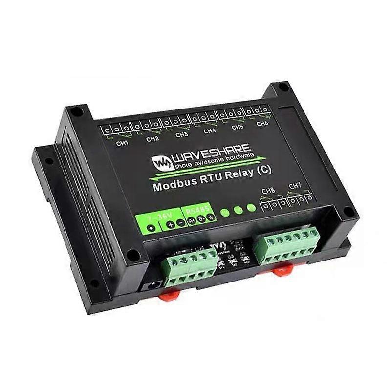 Waveshare Modbus RTU Protocol 8-Ch Latching Relay Module (C) With RS485 Interface 30460