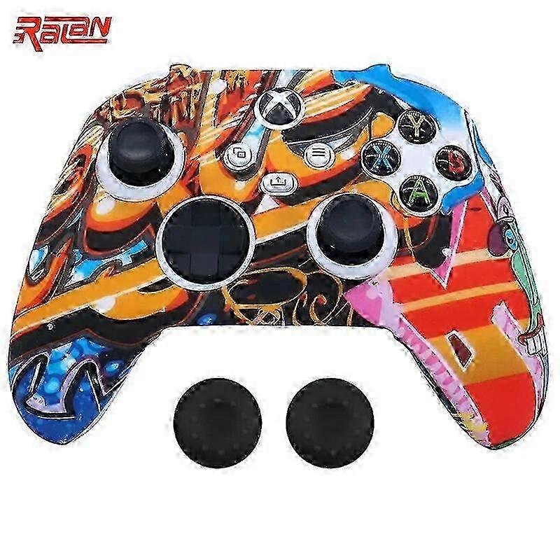 w New Silicone Soft Protective Gamepad Cases For Xbox Series S/X Controller Game Handle Joystick Cover Shell with Stick Grip Caps