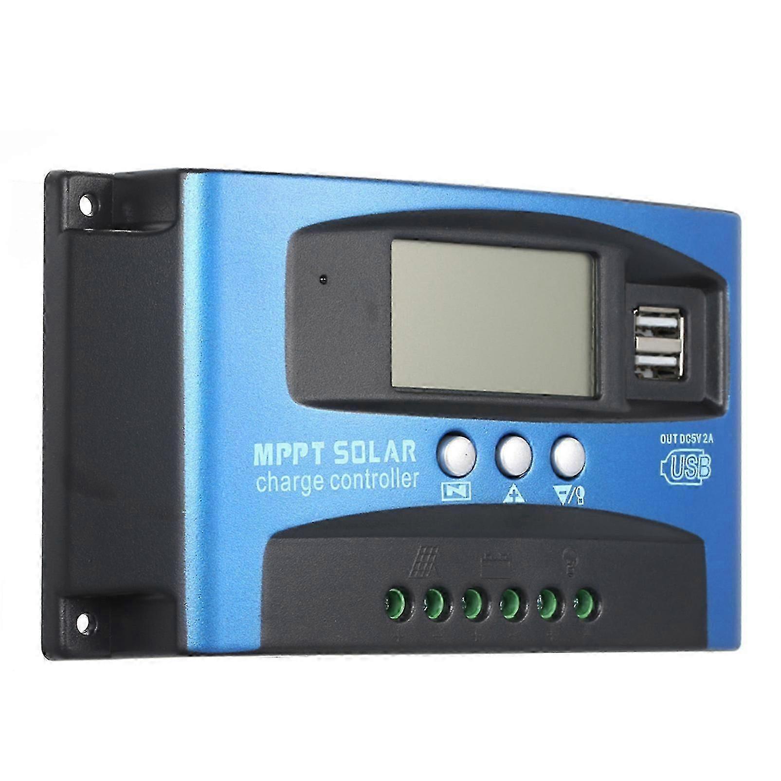 100A 12V/24V MPPT Solar Charge Controller with Dual USB Ports for Solar Power System Efficiency