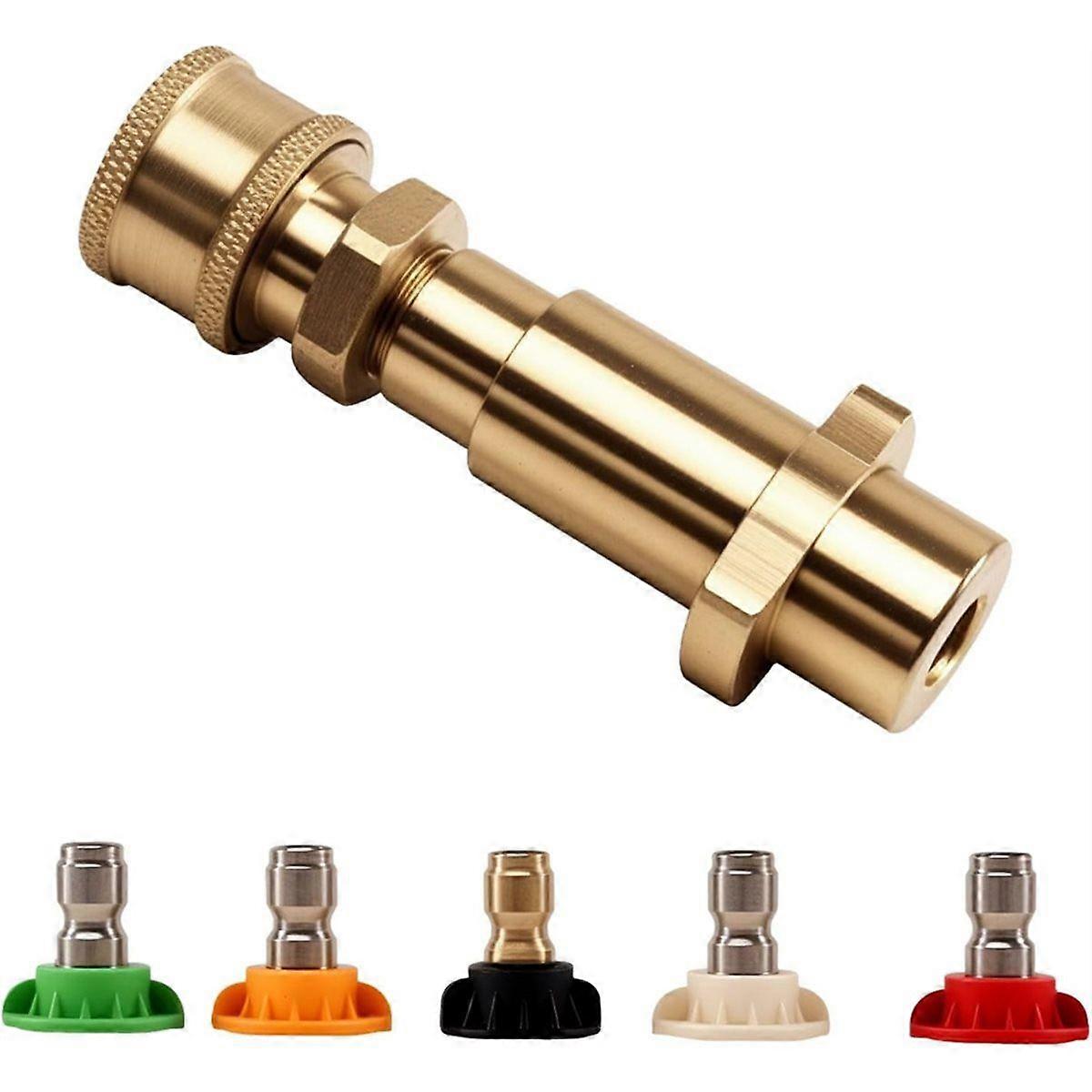 Pressure Washer Adapter 1/4" with 5 Nozzle Tips, Quick Connection Adapter for Foam Nozzle for K Seri