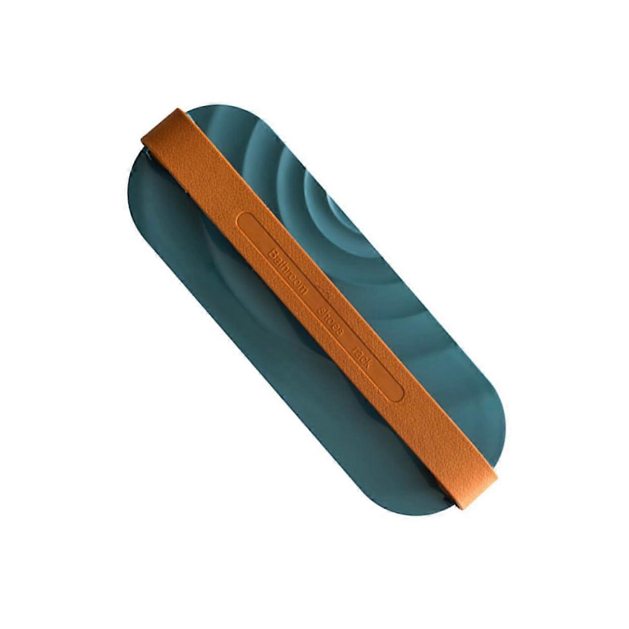 Wall Mounted Slippers Rack Space Saving Bathroom Shoe Holder Hanger Organizer Blue