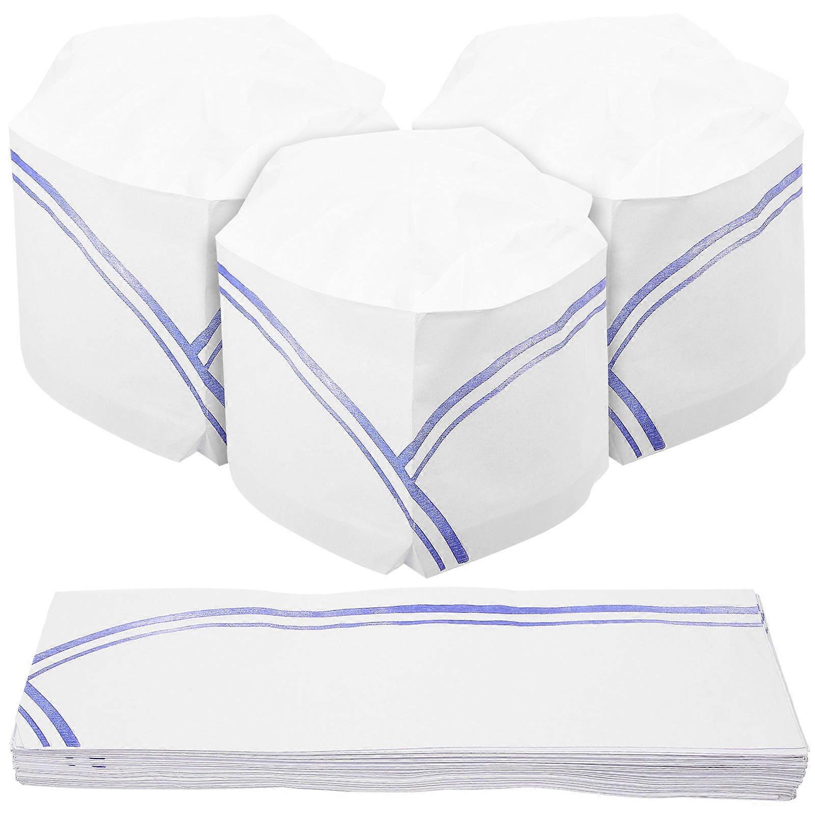 40 قطع قبعة الشيف القابل للتصرف ورقة الطبخ قبعة الشيف العالمي قبعة الشيف قبعة الشيف مطعم ياباني قبعة