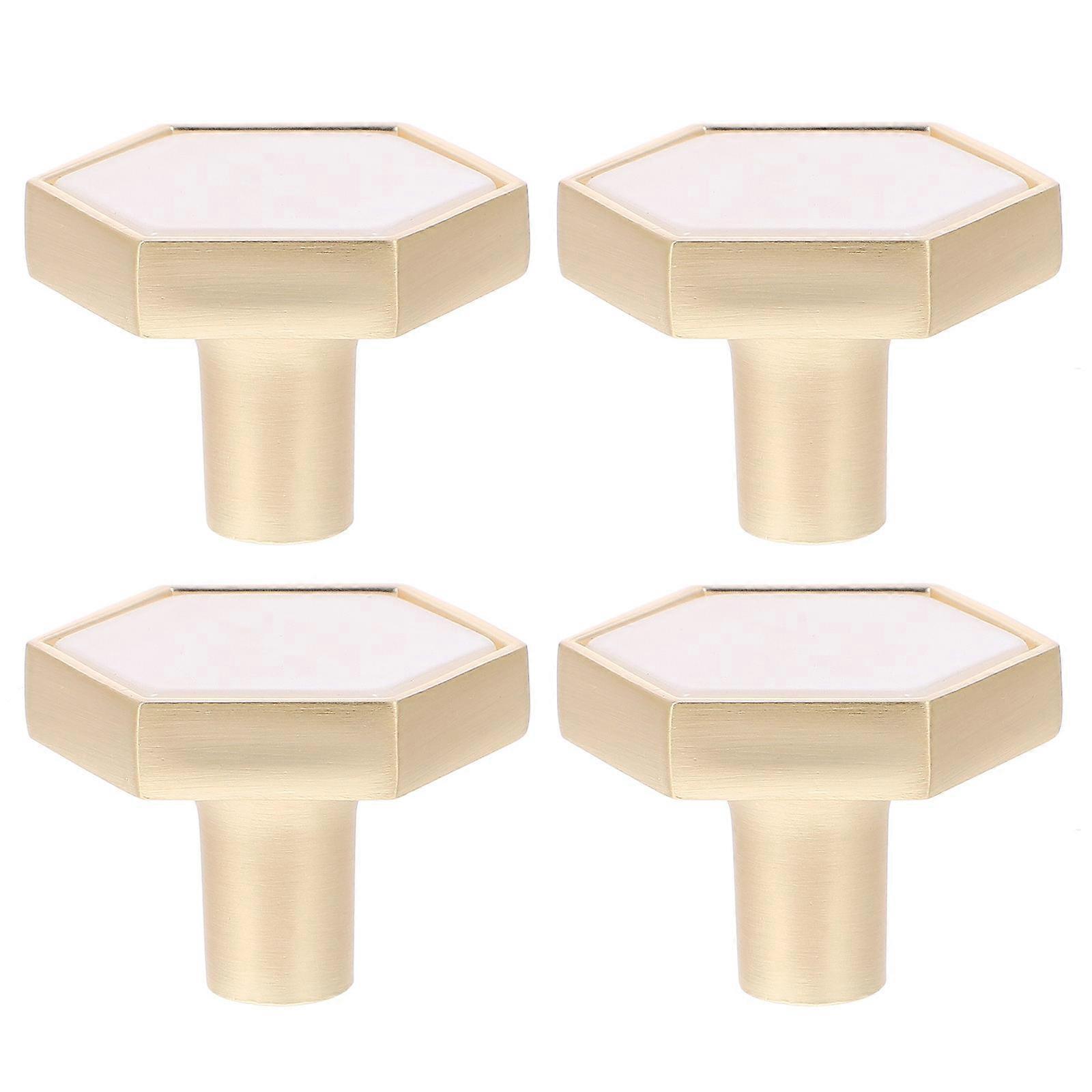 4pcs Dresser Drawers Knobs Hexagon Knobs Replacement Drawer Pull Knobs Cabinet Knobs