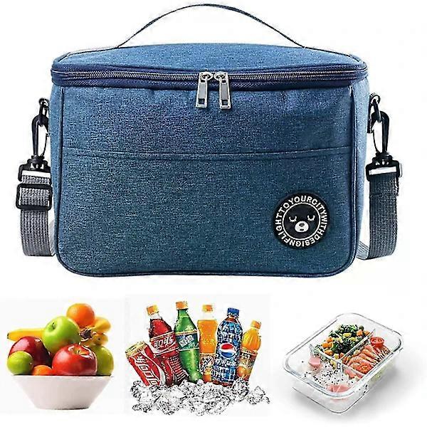 Foldable cooler bag, small cooler bag (navy blue)
