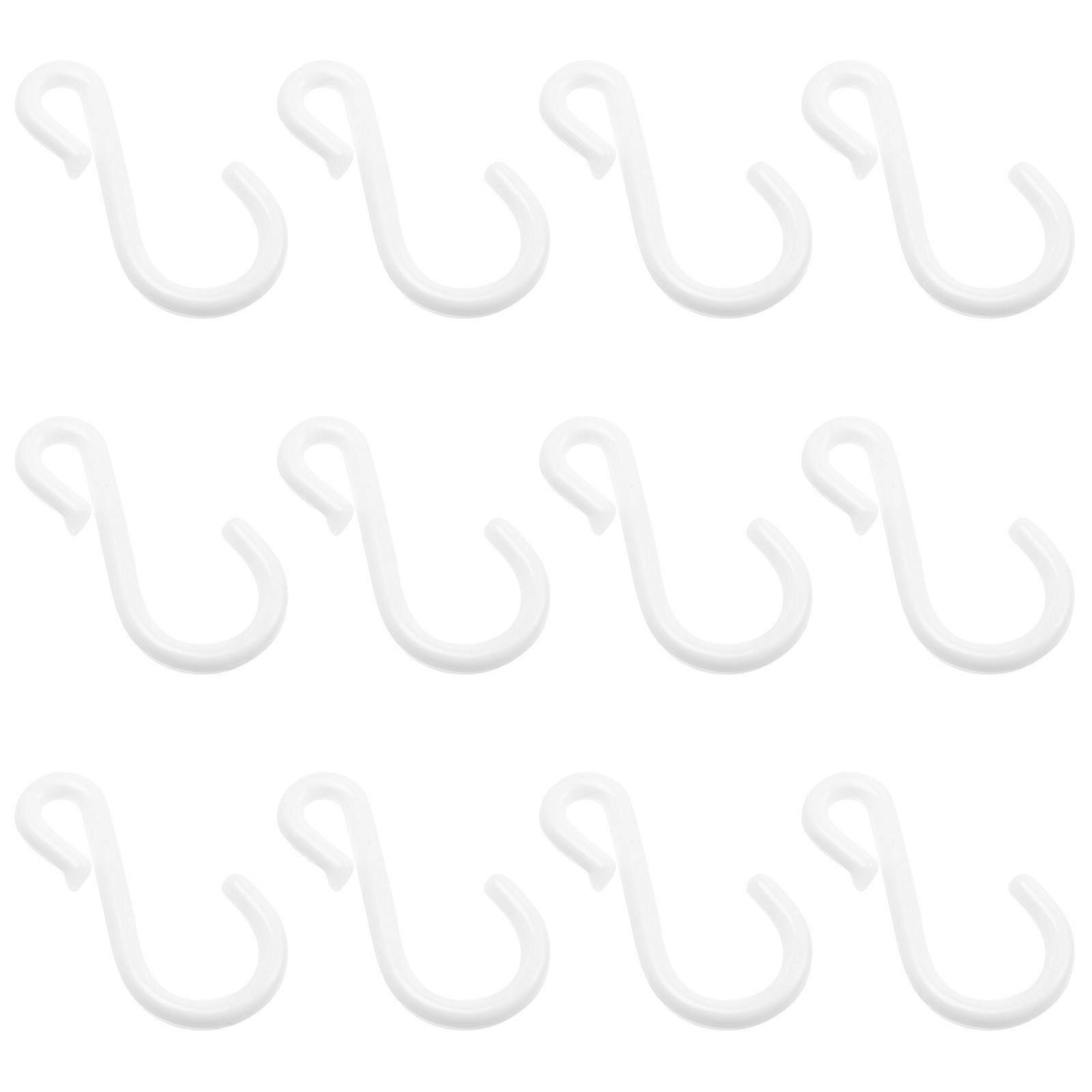 Plastic Display Strip Hook for Hanging Use 200Pcs White S Hooks