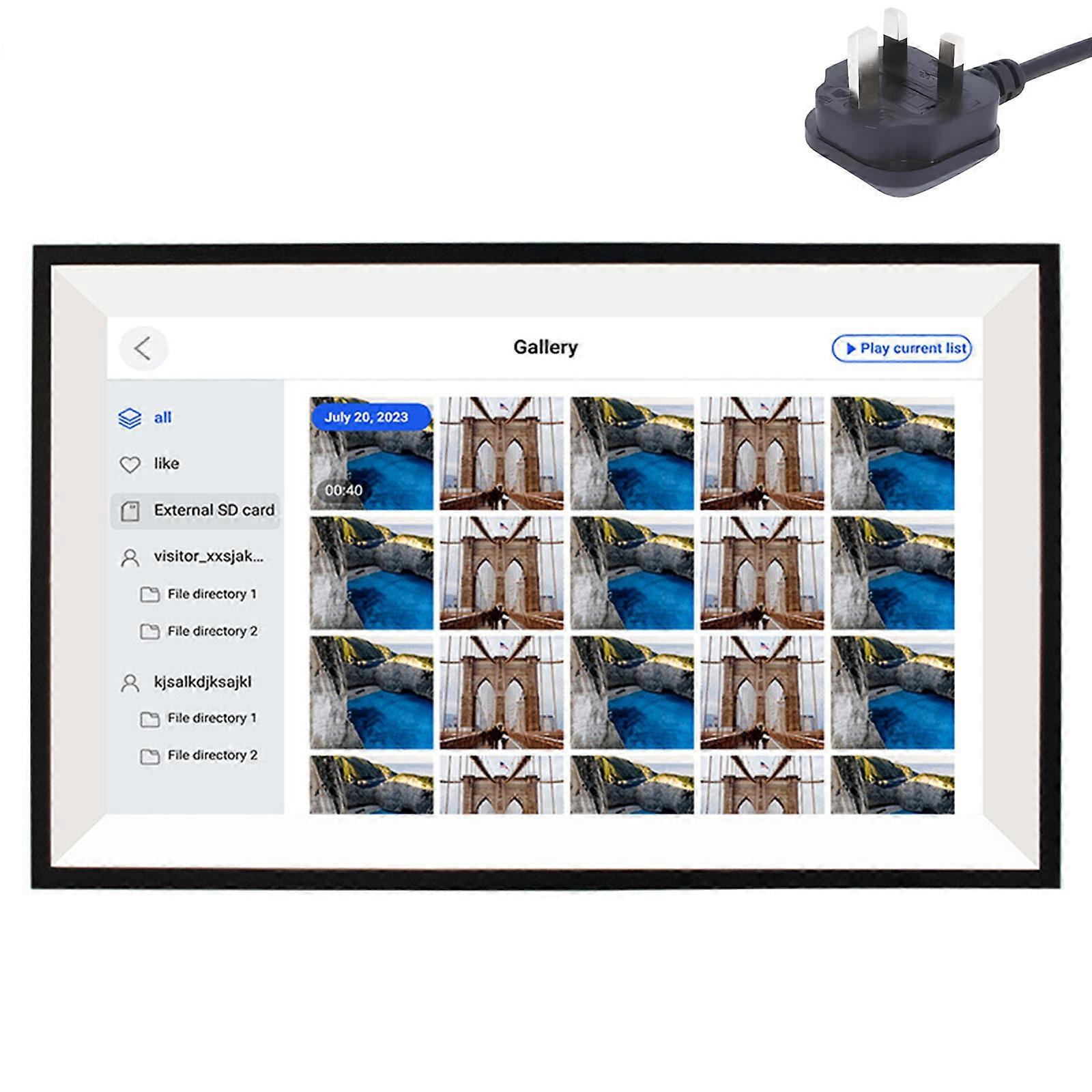 15.6inch Digital Family Hubs Touchscreens Display Syncs 5 Calendar Platforms Interactives Chore List Meal Organizers Photo Gallery Wall Desktop Use