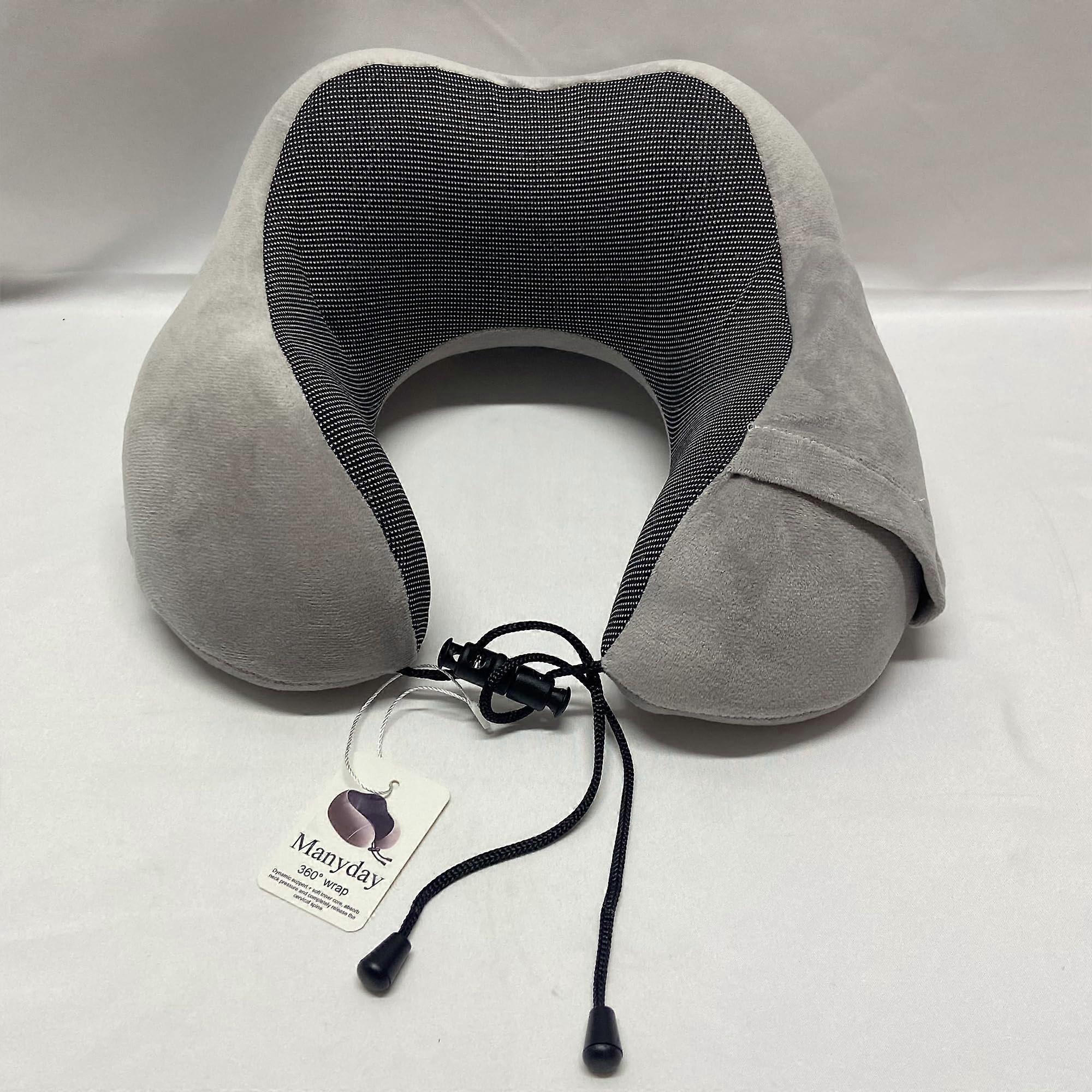 Travel Neck Pillow Memory Foam Comfort Ergonomic UShaped Design for Airplane and Long Trips