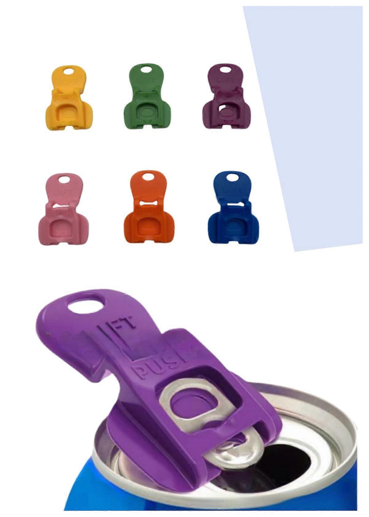 12Piece Manual Can Opener Set with Protective Lids, EasyGrip Design for Soda and Beer Cans