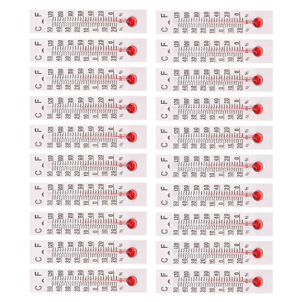 Miniature Thermometer Mini Temperature Gauge for Decor 20Pcs White Set