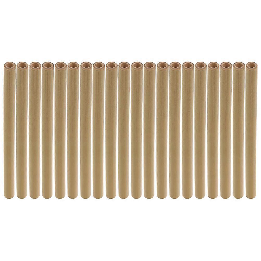 Bamboo Bee Tubes 20Pcs Reusable Pollination Habitat Honeycomb Design Chocolate Color For Bee House