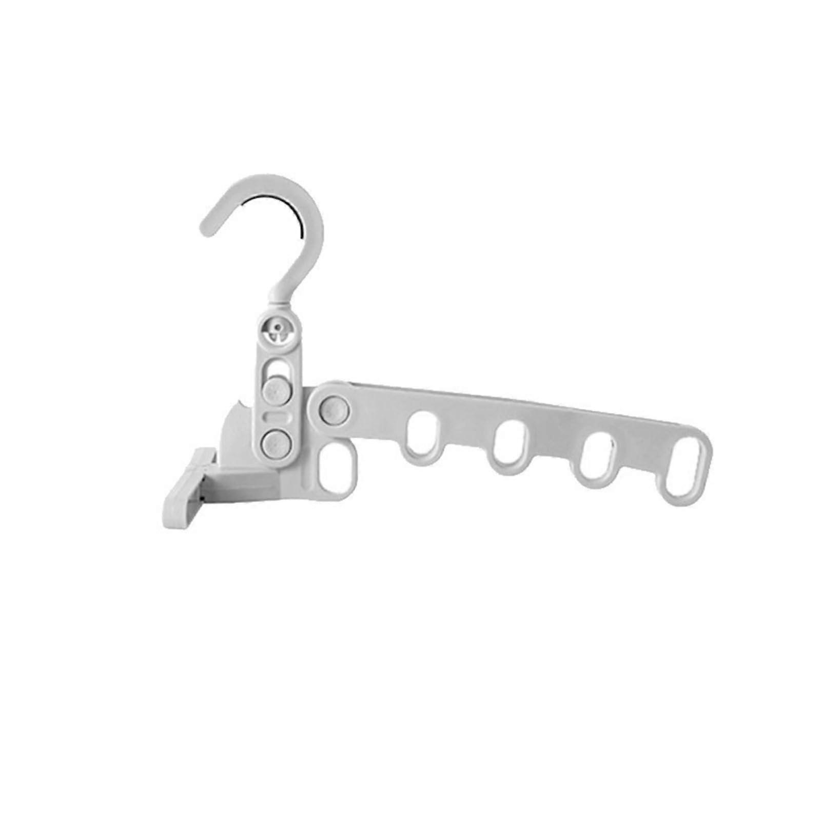 Travel Folding Clothes Rack with 5 Hole Hangers, Portable Space Saving Wardrobe Organizer for Home and Trip