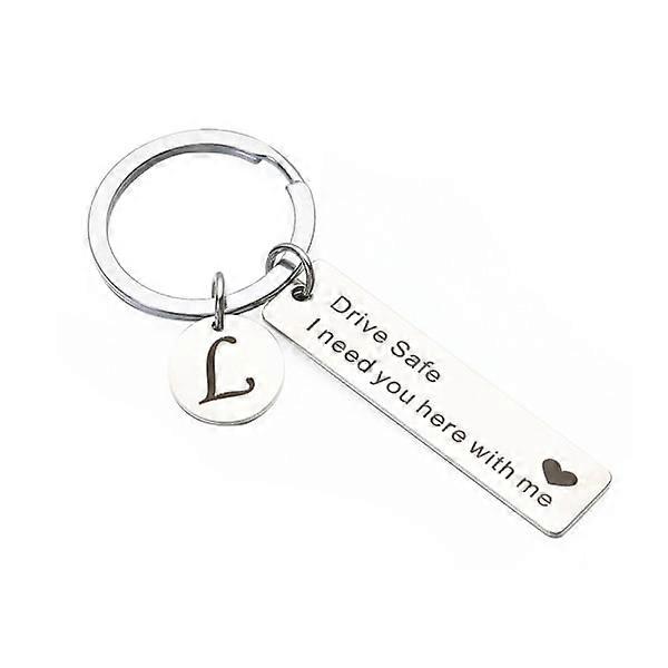 Keychain with letters AZ 26, drive safely L