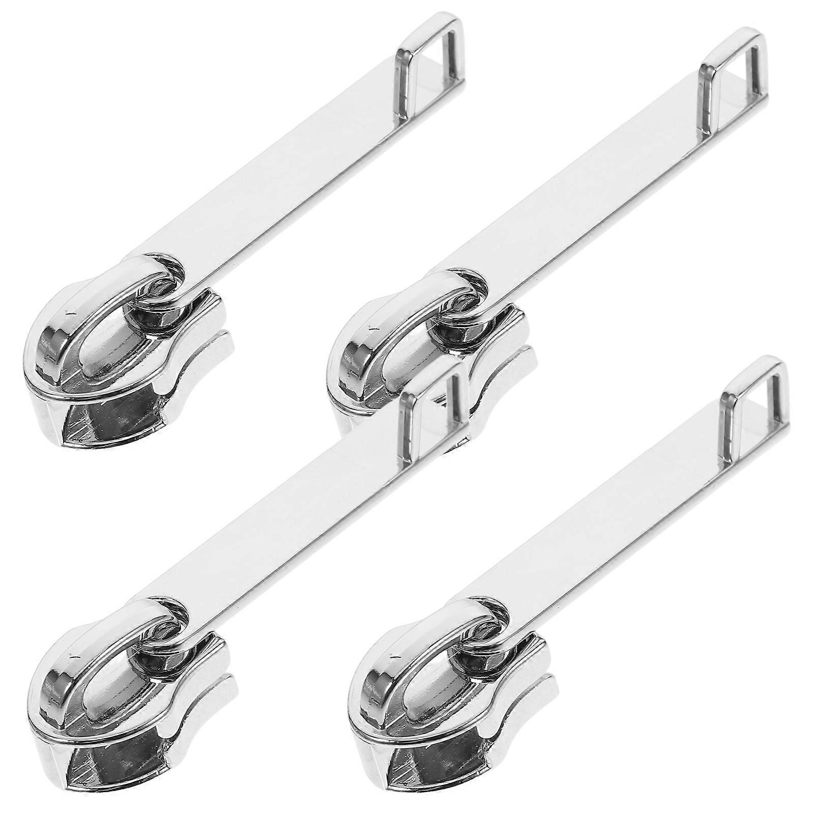 4pcs Zipper Pull Replacement for Suitcase Metal Fixer Slider Head Repair