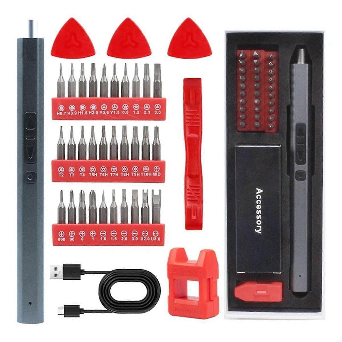 Rechargeable Precision Screwdriver Set Versatile Cordless Electric Power Tool with LED Lights for E