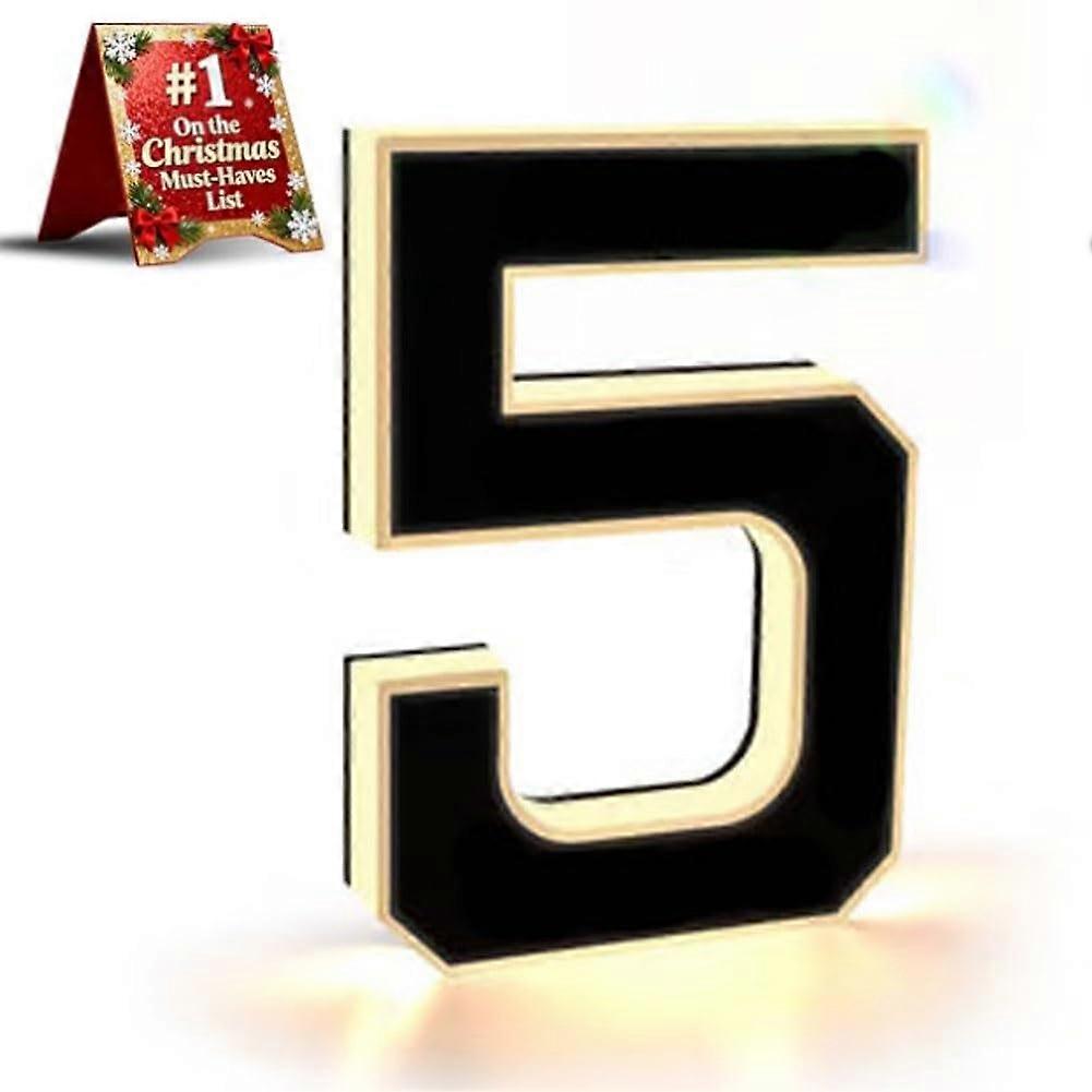 Solar House Numbers Waterproof LED Address Sign with Dusk to Dawn, Weatherproof for Home Yard