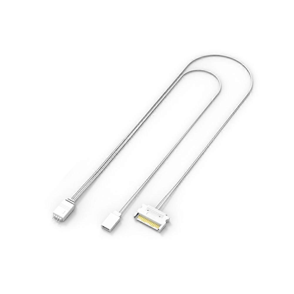 Computer ARGB Controller PC Case RESET Control Sata to ARGB Reset Power Cable PC 5V 3Pin Lighting Controller White