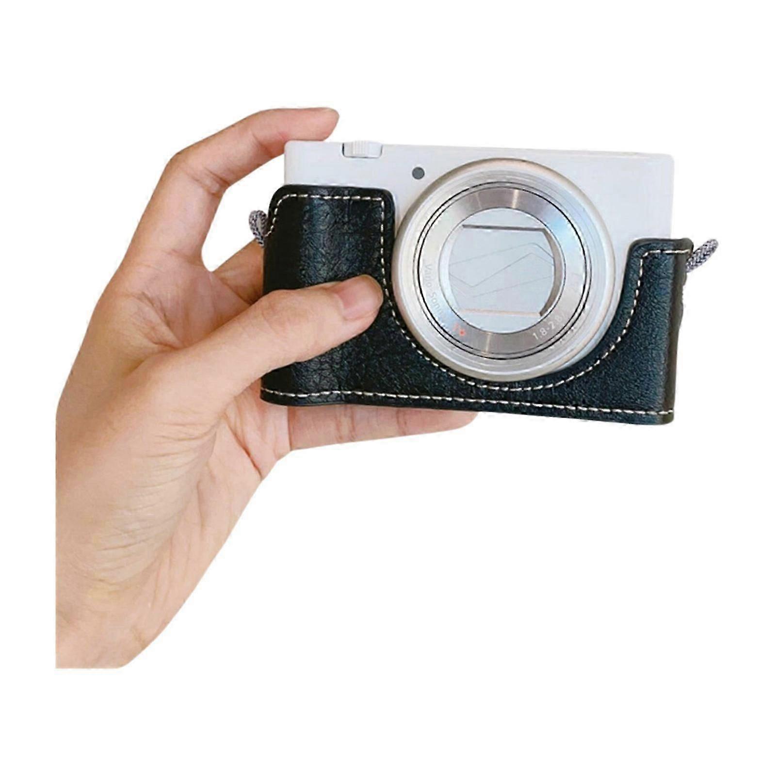 Precise PU Leather Case Half Camera Shell for ZV1 Digital Camera Lightweight Camera Protector olive green