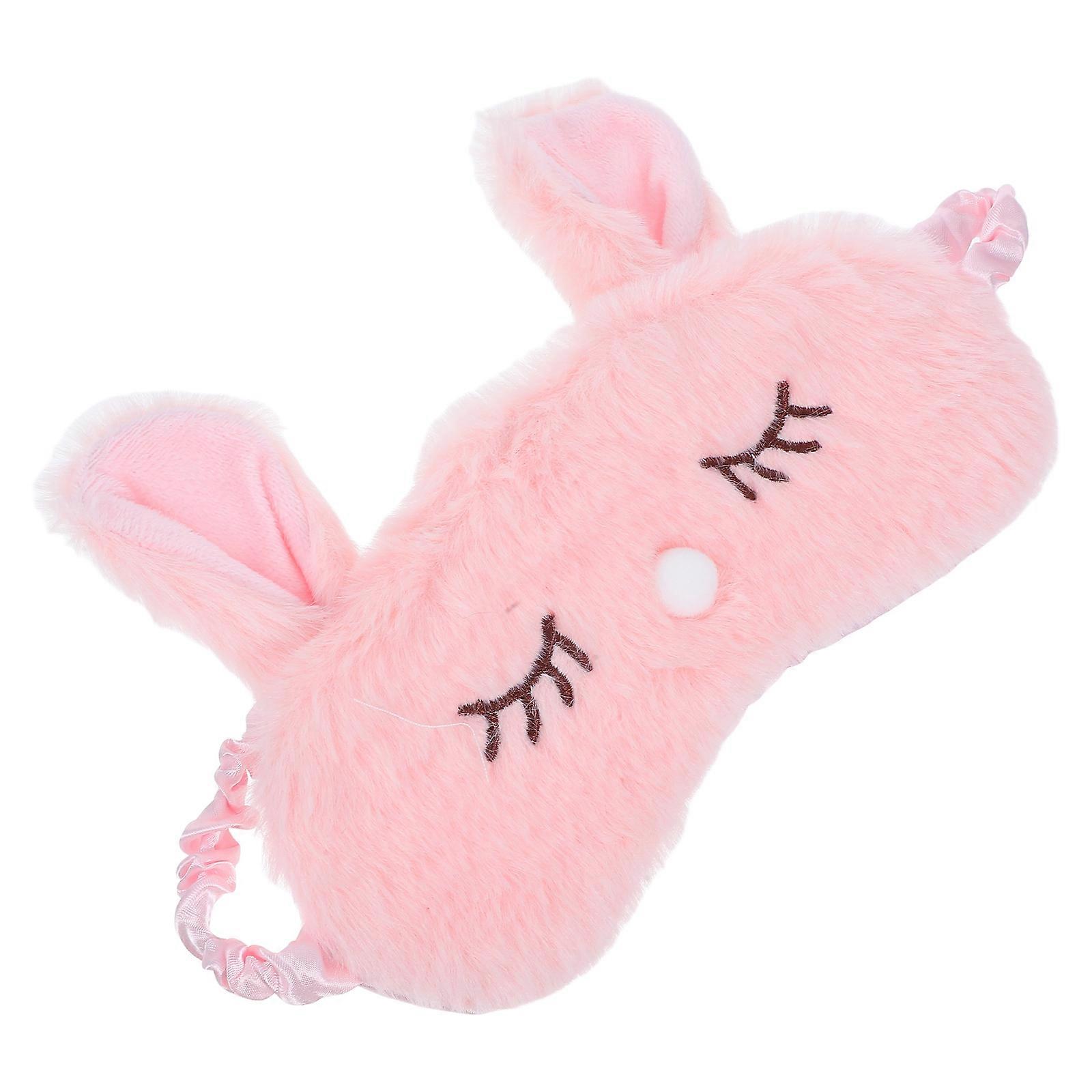Soft Plush Rabbit Eye Mask for Sleeping Comfort