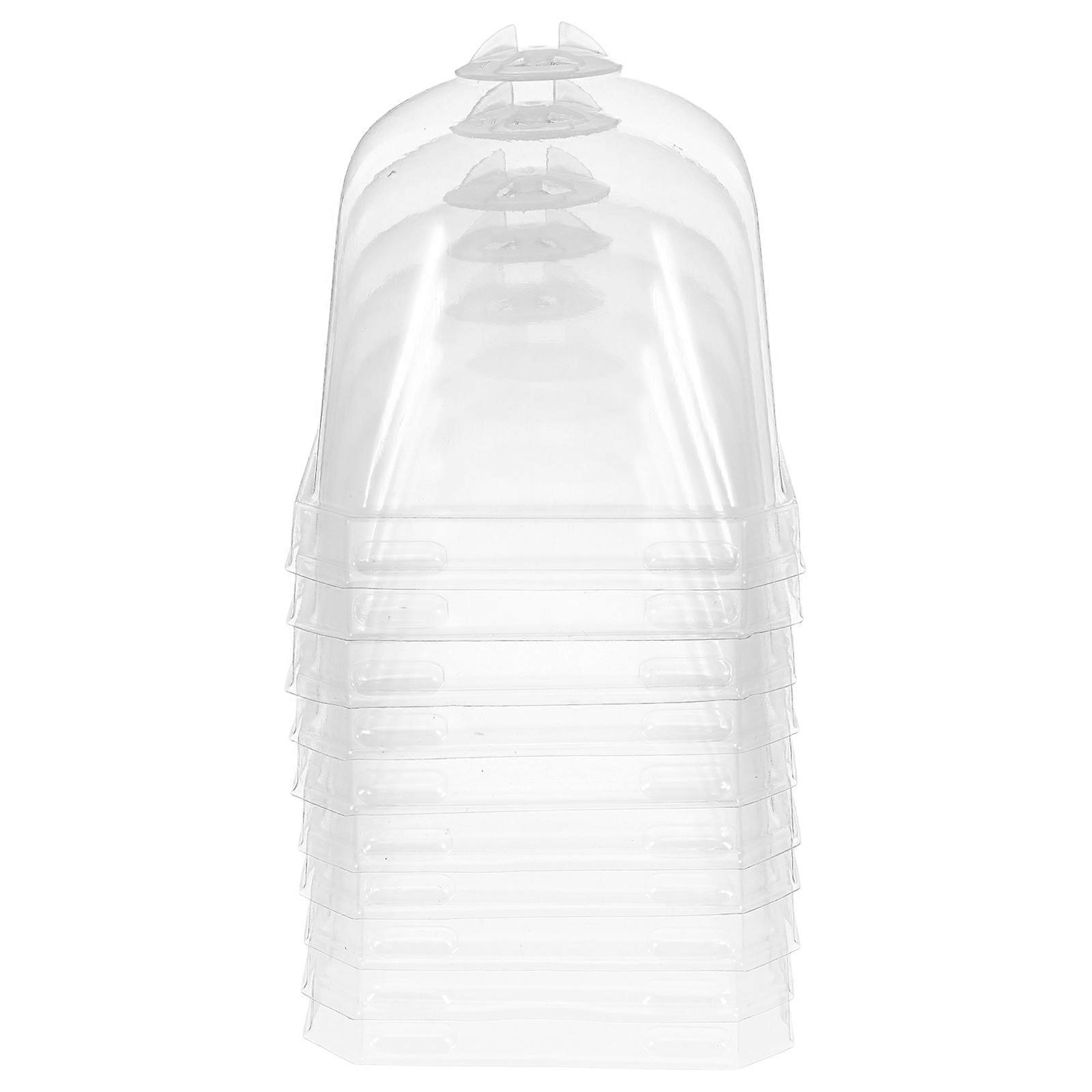 10Pcs Clear Plastic Plants Dome Protector for Garden Humidity Control