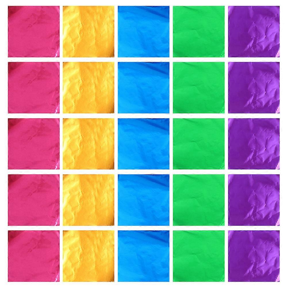 Aluminum Foil Chocolate Wrapper for Wrapping 500Pcs Assorted Color Candy