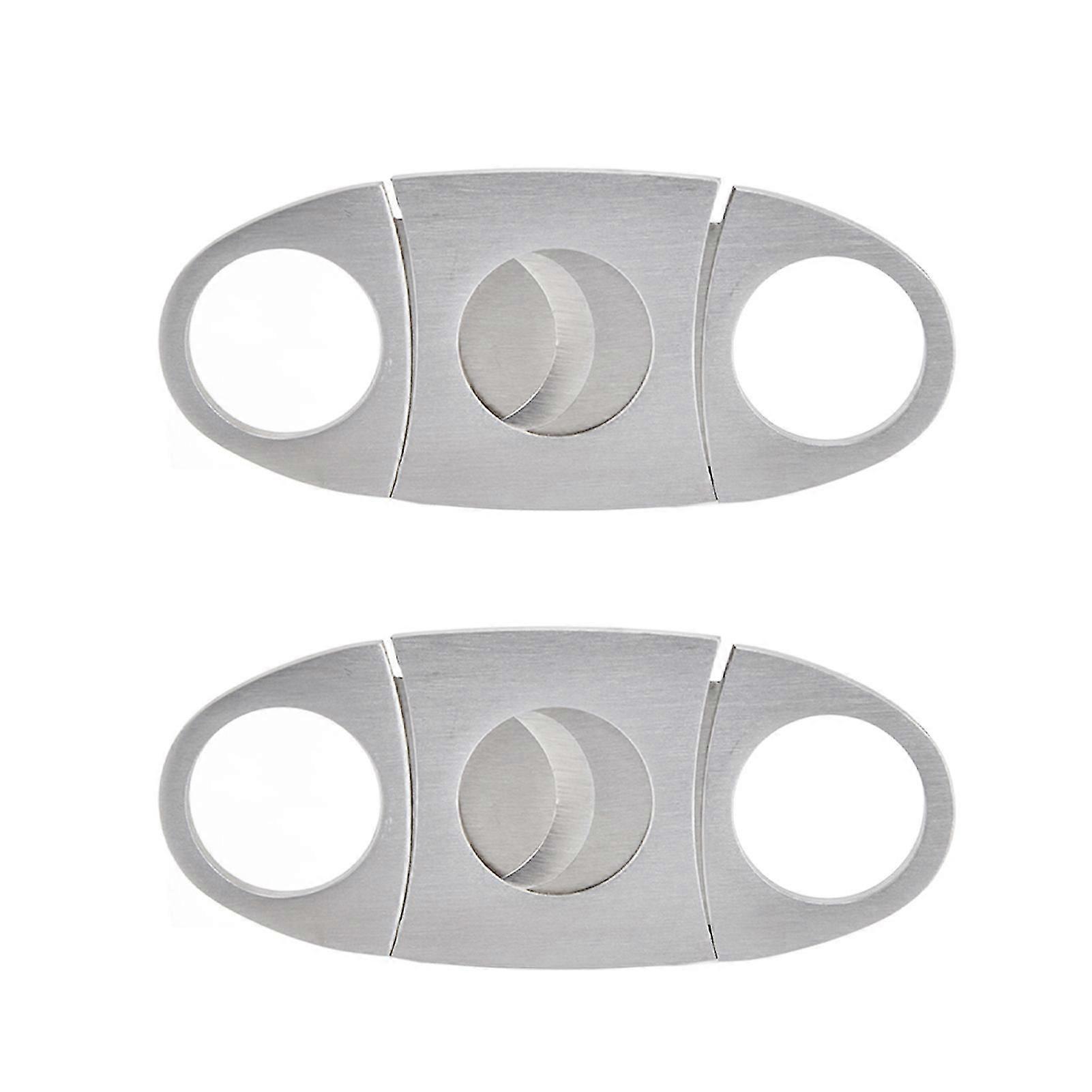 2er-Pack Zigarrenschneider Doppelklinge Scharfer und leicht zu schneidender Zigarrenschneider aus Edelstahl für Männer