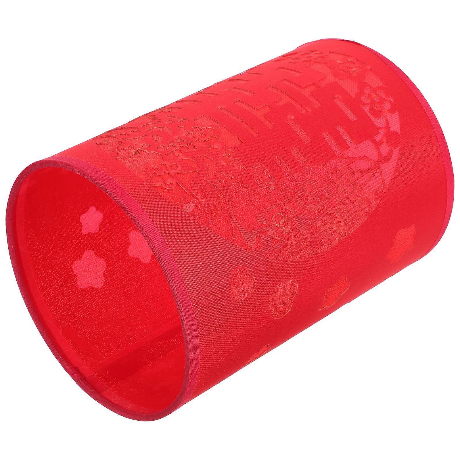 Red Wedding Lampshade for Decor with Stable Structure and Dust Protection Cloth and Iron 1Pc