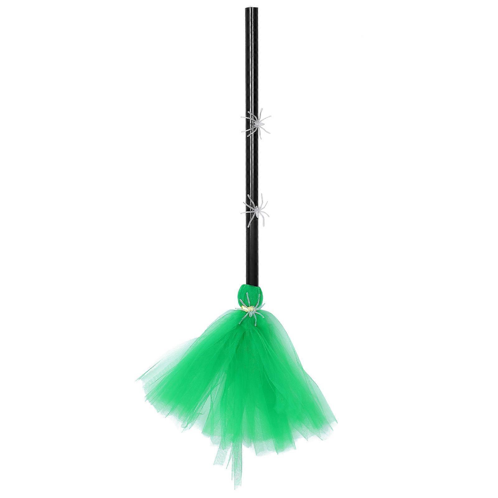 Halloween Decor Prop Plastic Witch Broom for Decorating 1Pcs