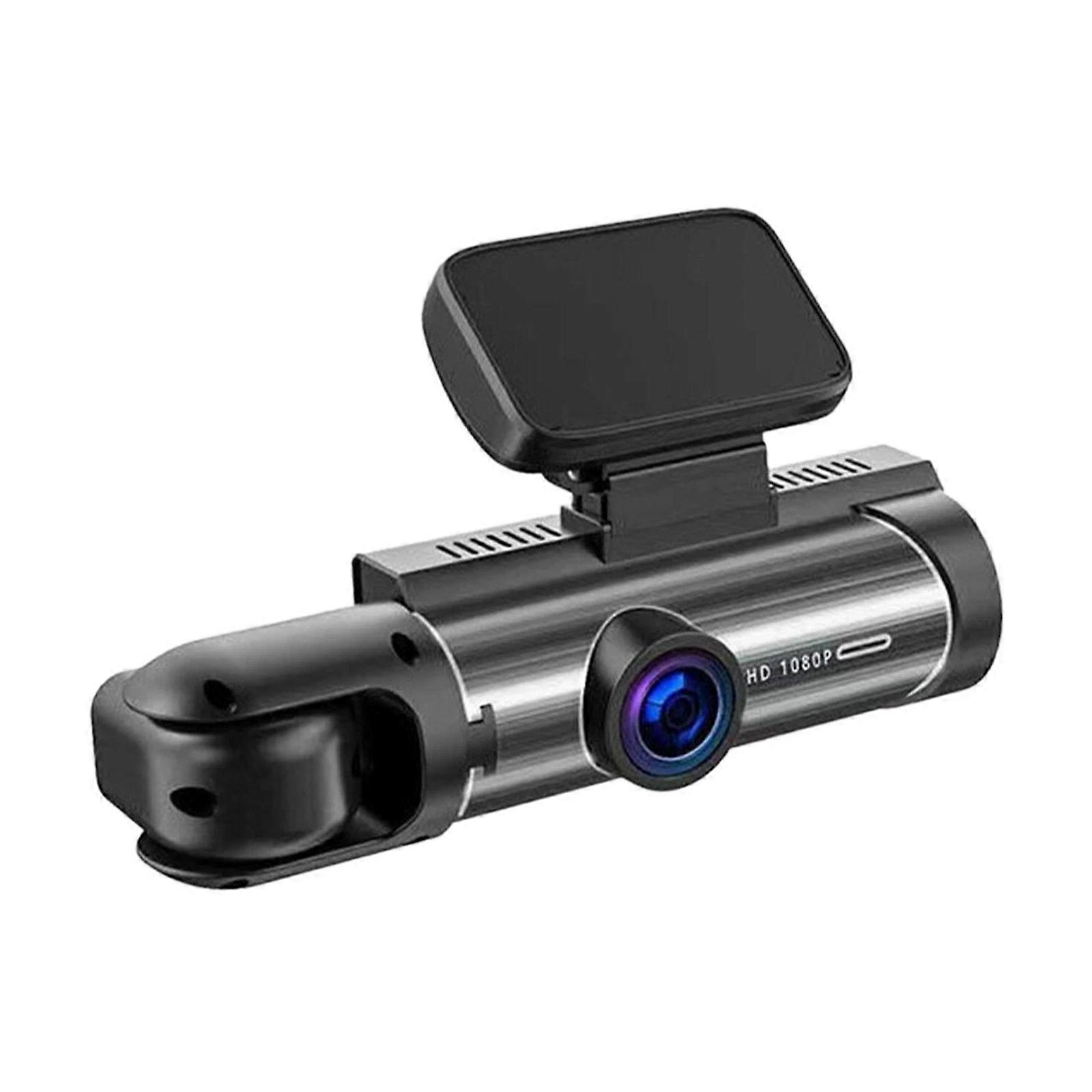 Car Dash Cam - Front + Interior Dual Recording - 1080p Night Vision