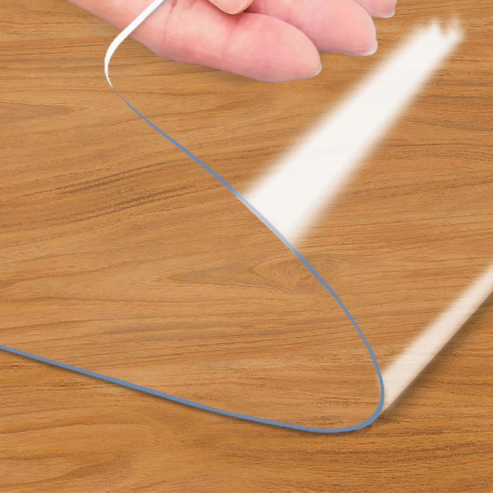 Clear Table Protector 24x29in PVC Desk Cover Waterproof Scratch Resistant Heat Resistant Mat