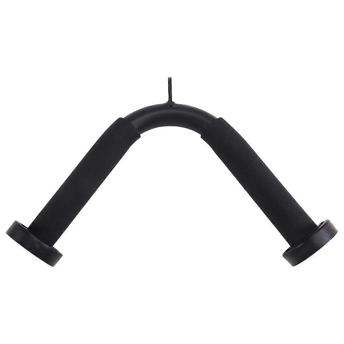 Ergonomic Triceps Rope Pull Down Bar, V Bar Cable Attachment, with Non-Slip Rubber Grip