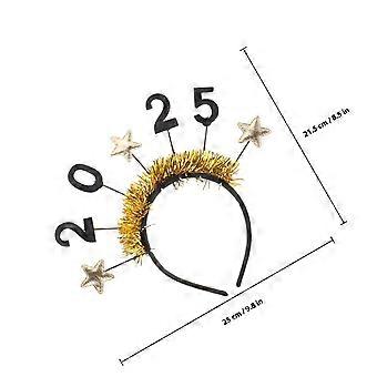 Neujahrsstirnband 2025 mit einzigartigem Sternenmuster zur Dekoration