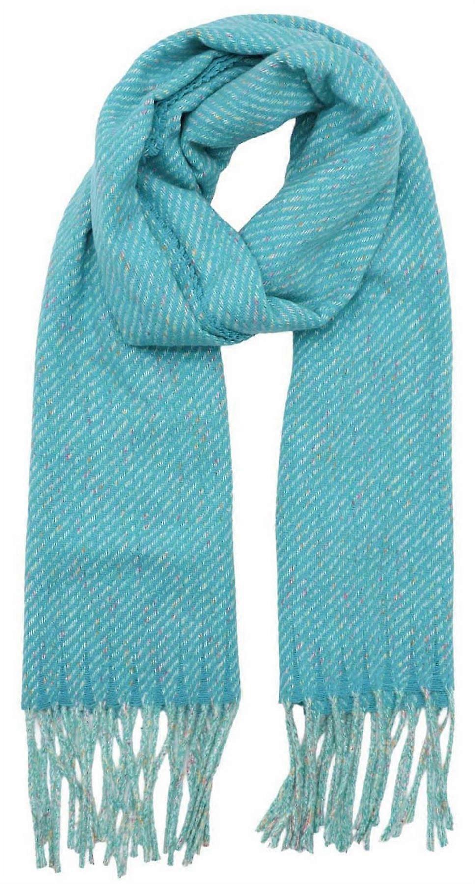 Zelly Fleck Winter Weight Scarf - Turquoise Blue