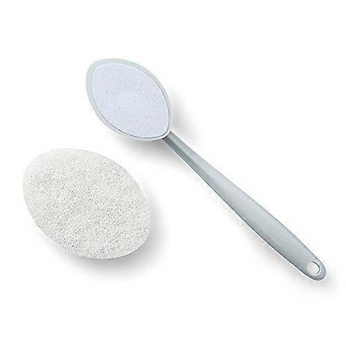 Bathroom Cleaning Brush with Long Handle Reach and Replaceable Sponge Head for Tile and Bathtub