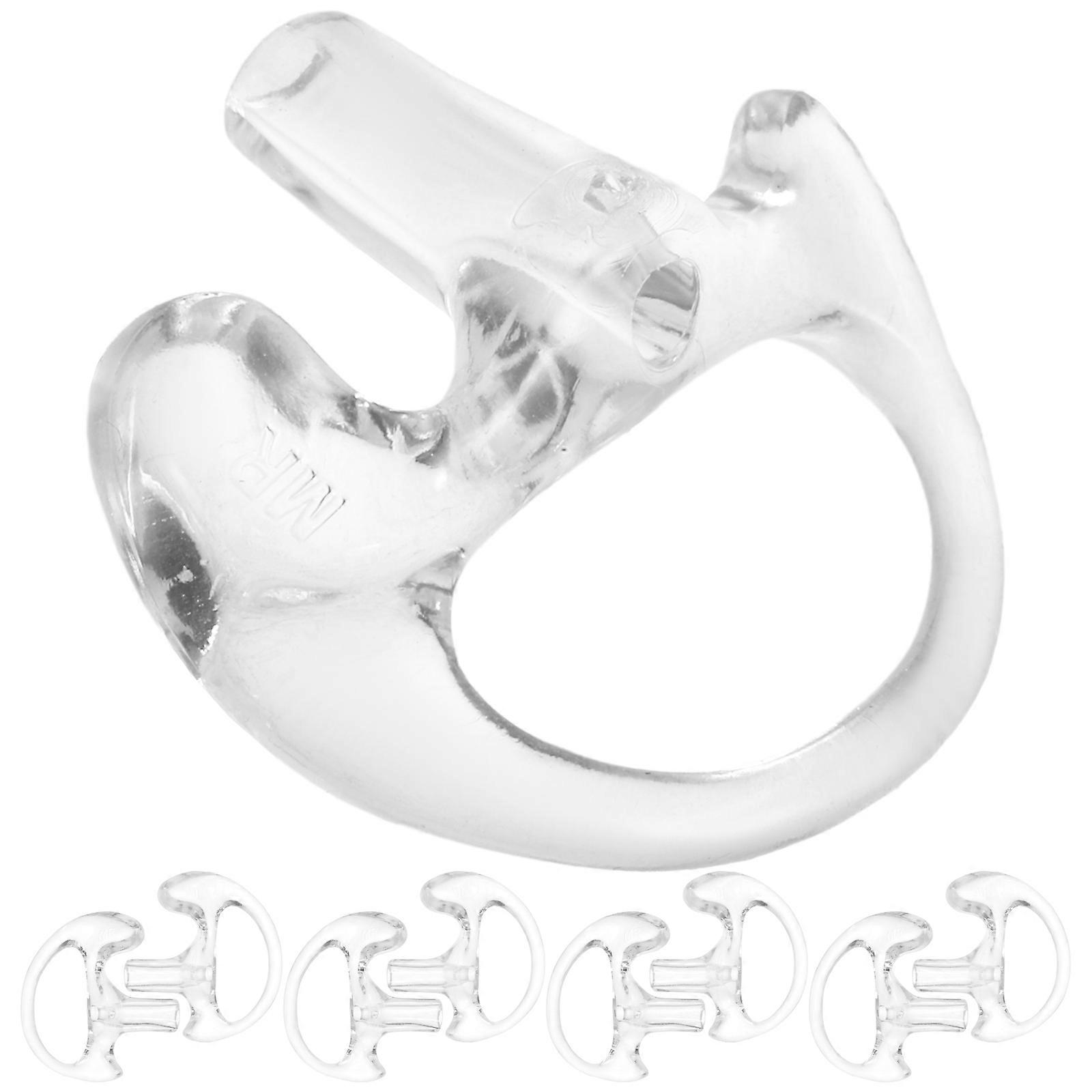 Transparent Interphone Earplugs Silicone Earpiece Insert for Interphone Use 5Pairs
