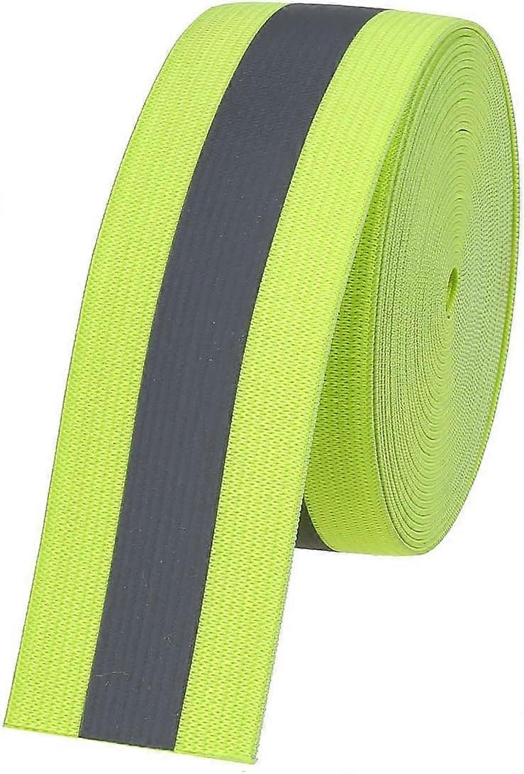 Lime Reflective Elastic,1.5" Wide 5 Yards  5 yards