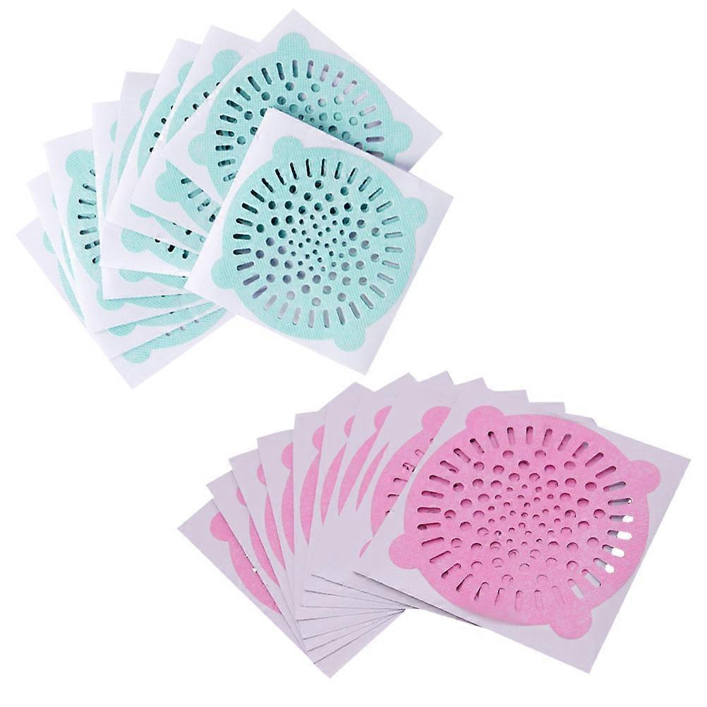 Disposable Floor Drain Sticker Anti-Blocking Filter Net for Home Use 20Pcs