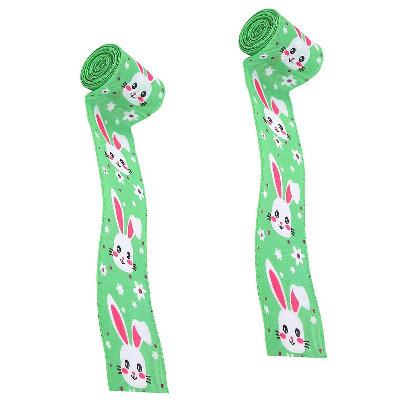 2Pieces User Friendly Ribbons Packaging Ribbon Polyester Texture Suitable for Party Decorations and Creative Projects Multicolor