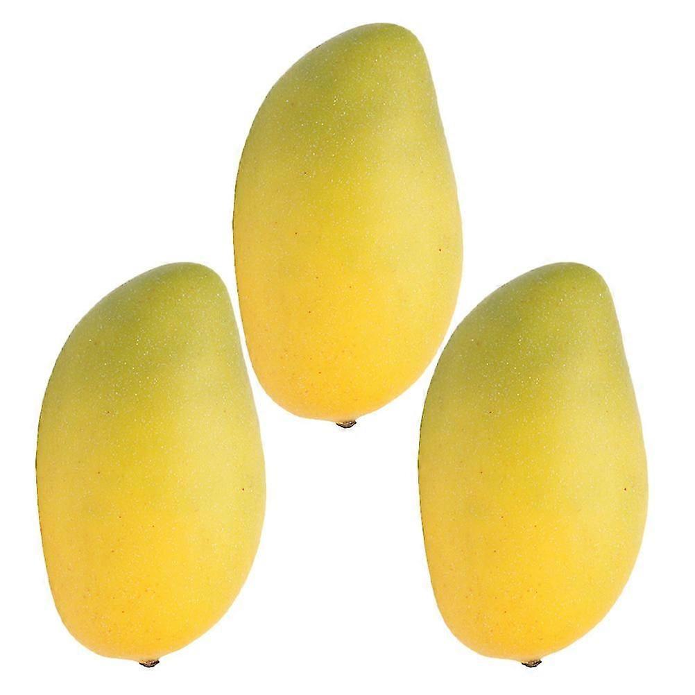 Artificial Mango 3Pcs Simulated Fruit Models for Table Decoration