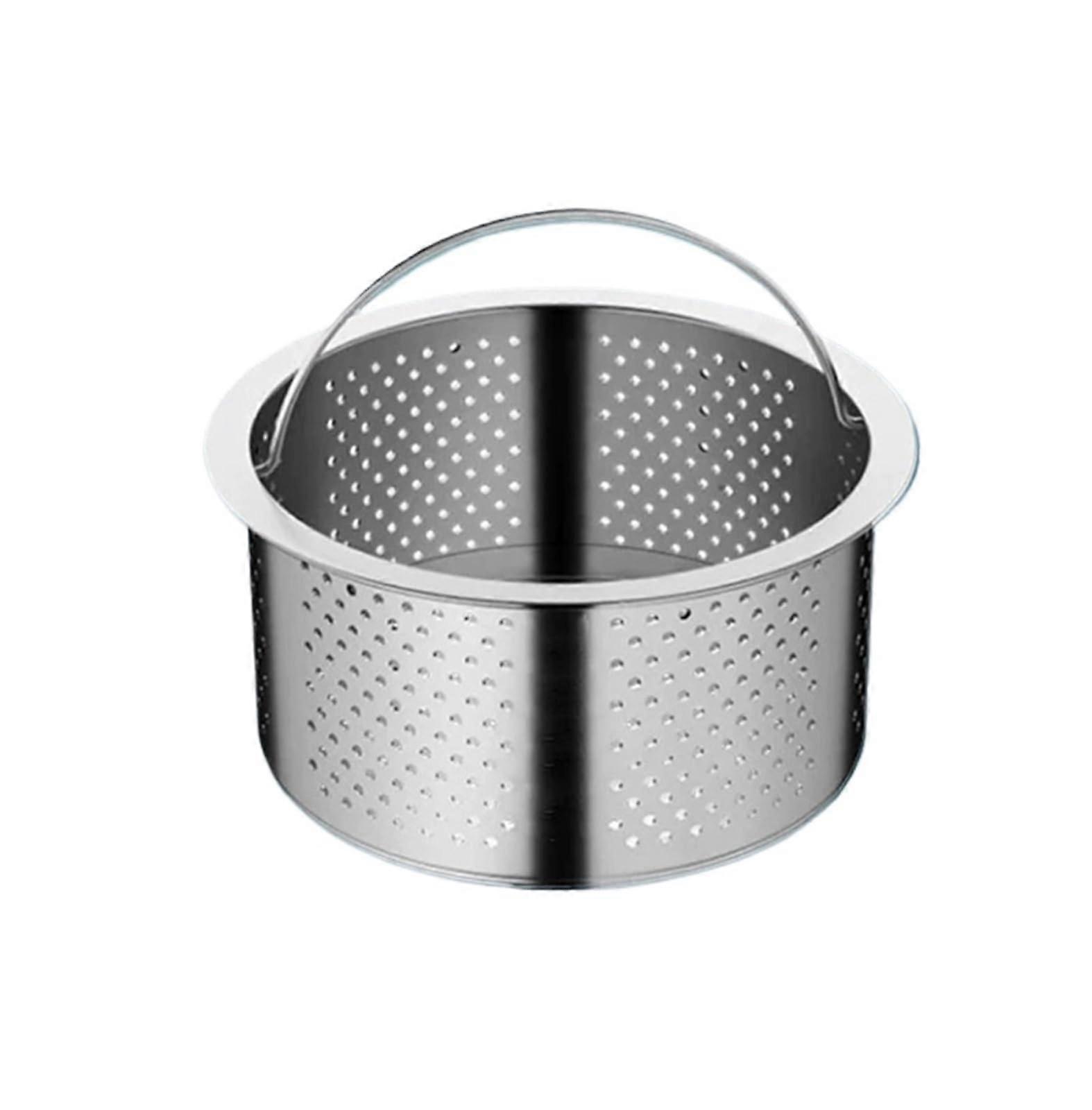 2PCS 304 Stainless Steel Kitchen Sink Strainer Basket with Handle Rust  Dishwasher Safe
