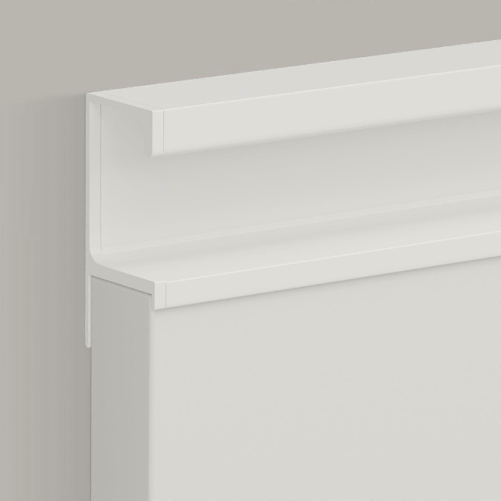 Cabinet Edge Pull Handle White Aluminum Kitchen Drawer Handle G Profile Seamless Embedded Design 1250mm